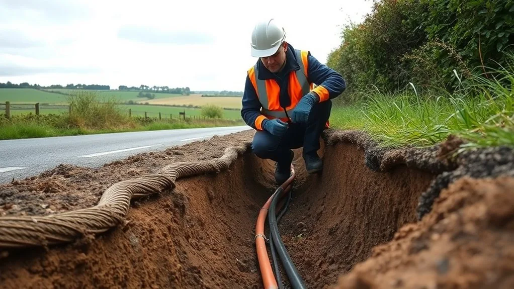 Underground Cable Installation in Faversham | Buried Power & Data Lines